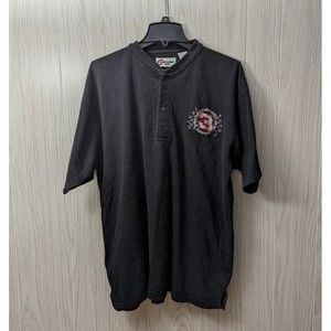 Dale Earnhardt Jr Mens Button T Shirt 90s Black L Large Competitor's View